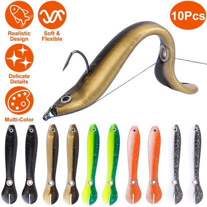 GBruno 10Pcs Soft Fishing Lures