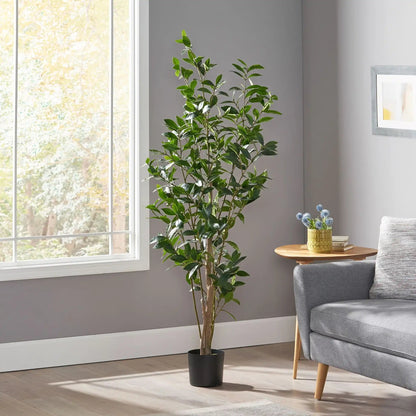 Artificial Laurel Tree with Flexible Iron Frame - Green