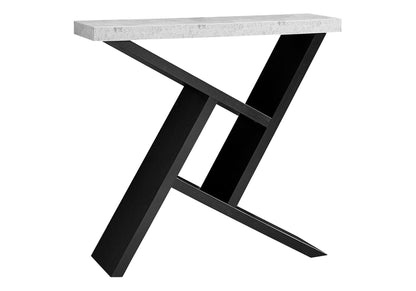 Cement-Look Modern Console Table with Spacious Table Top - Black or White