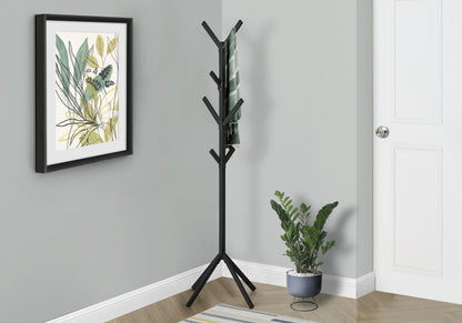 Freestanding Coat Rack with 8 Hooks - Black, Gray, or White