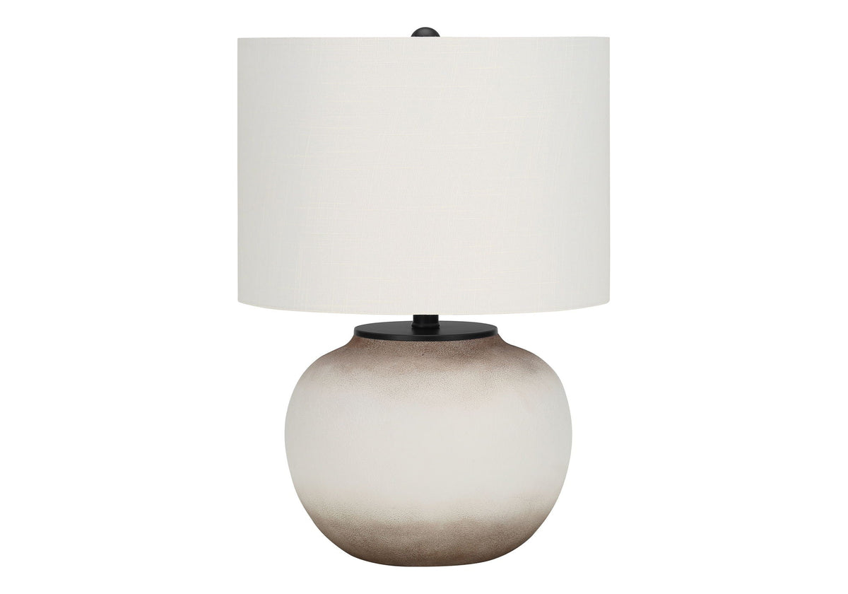 Modern Ceramic Table Lamp with 3-Way Rotary Switch - Cream