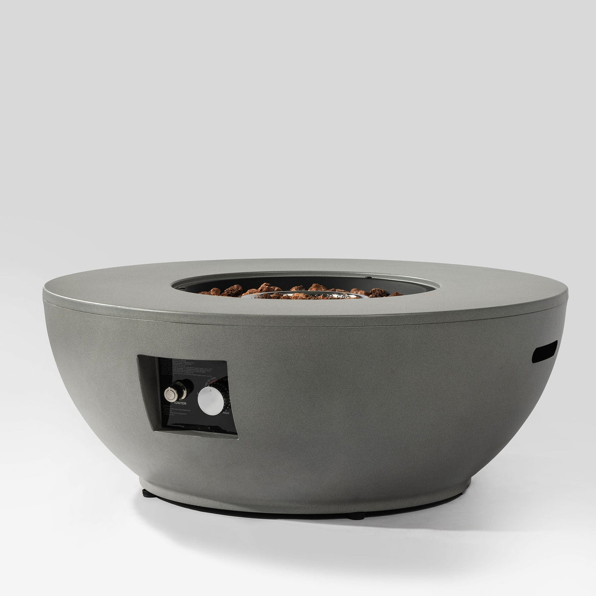 36'' Propane Gas Fire Pit Table with 50,000 BTU Burner - Grey