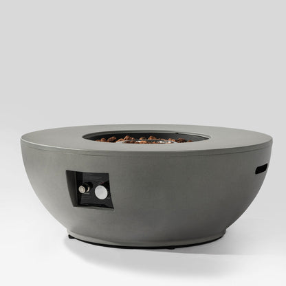 36'' Propane Gas Fire Pit Table with 50,000 BTU Burner - Grey