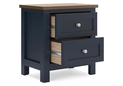 Modern Farmhouse Style Nightstand with Dovetail Drawers - Two-Tone