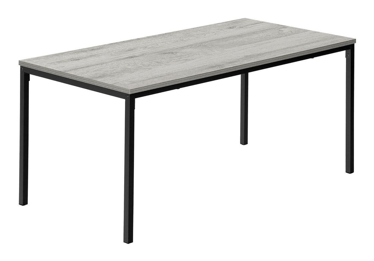 Rectangular Contemporary Coffee Table with Metal Legs - Light Brown, Dark Gray, or White