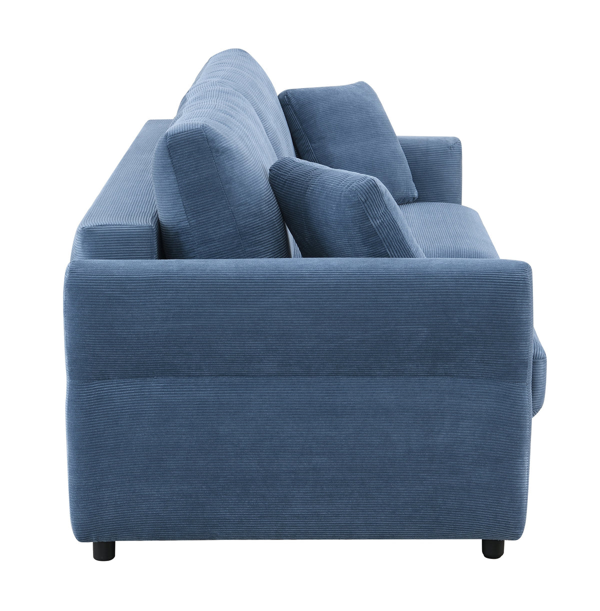 Haran Fabric Pull-Out Sleeper with Storage - Blue Fabric Sleeper Sofa