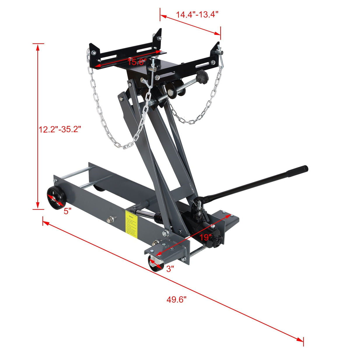 Low Profile Hydraulic Floor Jack with 2200lb Capacity - Dark Gray or Light Blue