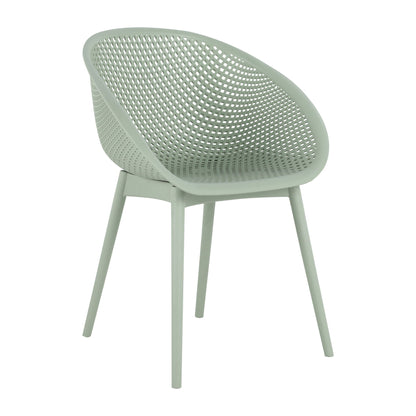 2 Piece Durable Single Chair With Hollow Out Design