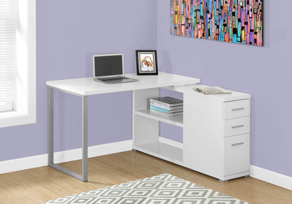 L-Shape Computer Desk with Storage Drawers - Multiple Colors