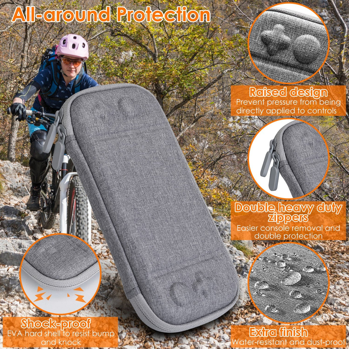 Carrying Case Compatible with Nintendo Switch EVA Hard Shell Console Storage  Bag Pouch Case w/ 10 Game Catridge Slots