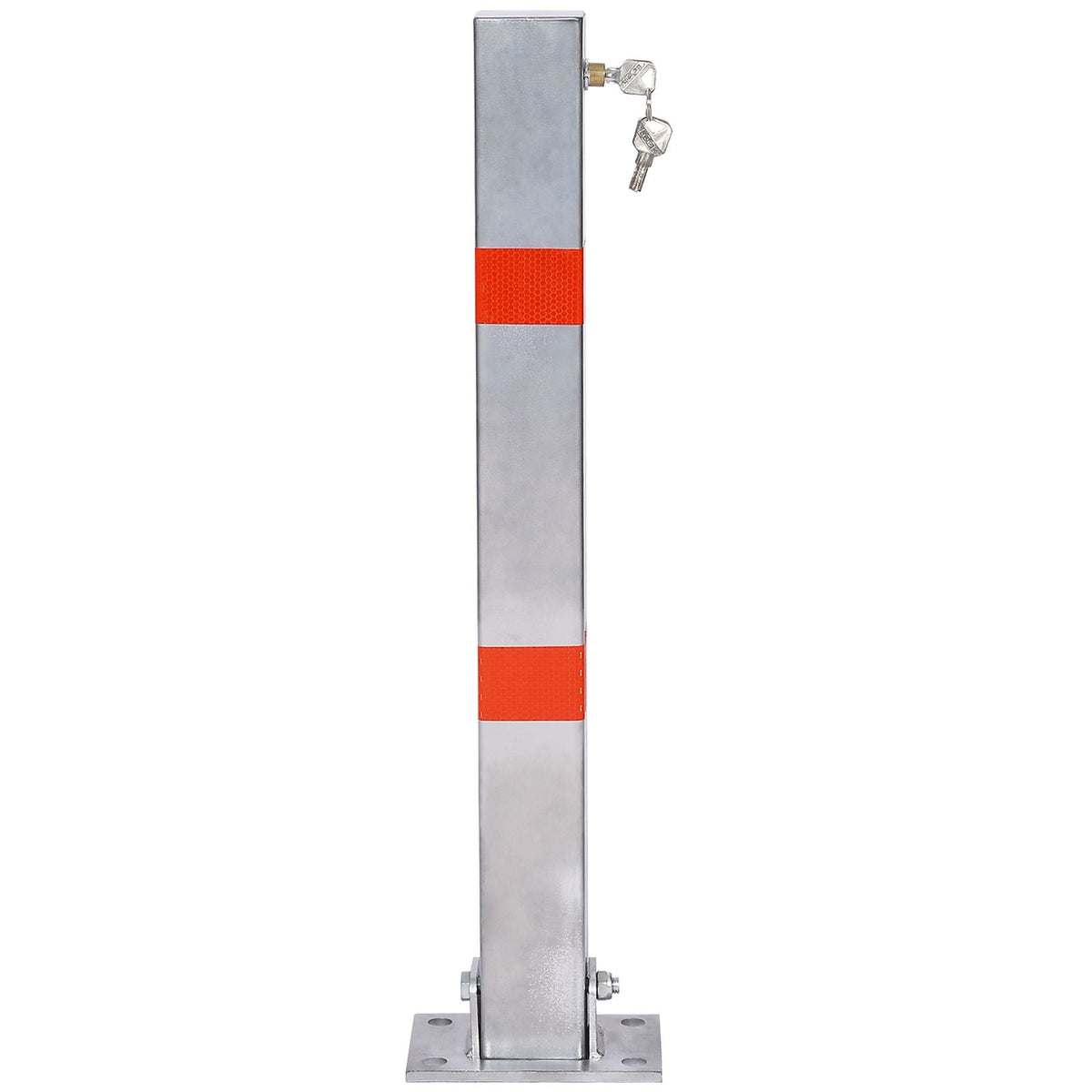 Square Parking Bollard Pole Barrier with Lock - Yellow or Dark Gray