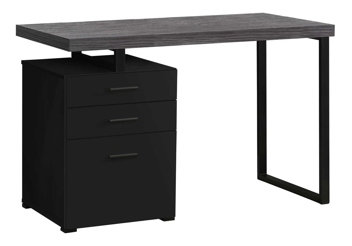 Reversible Computer Desk with Storage Drawers - Multiple Colors