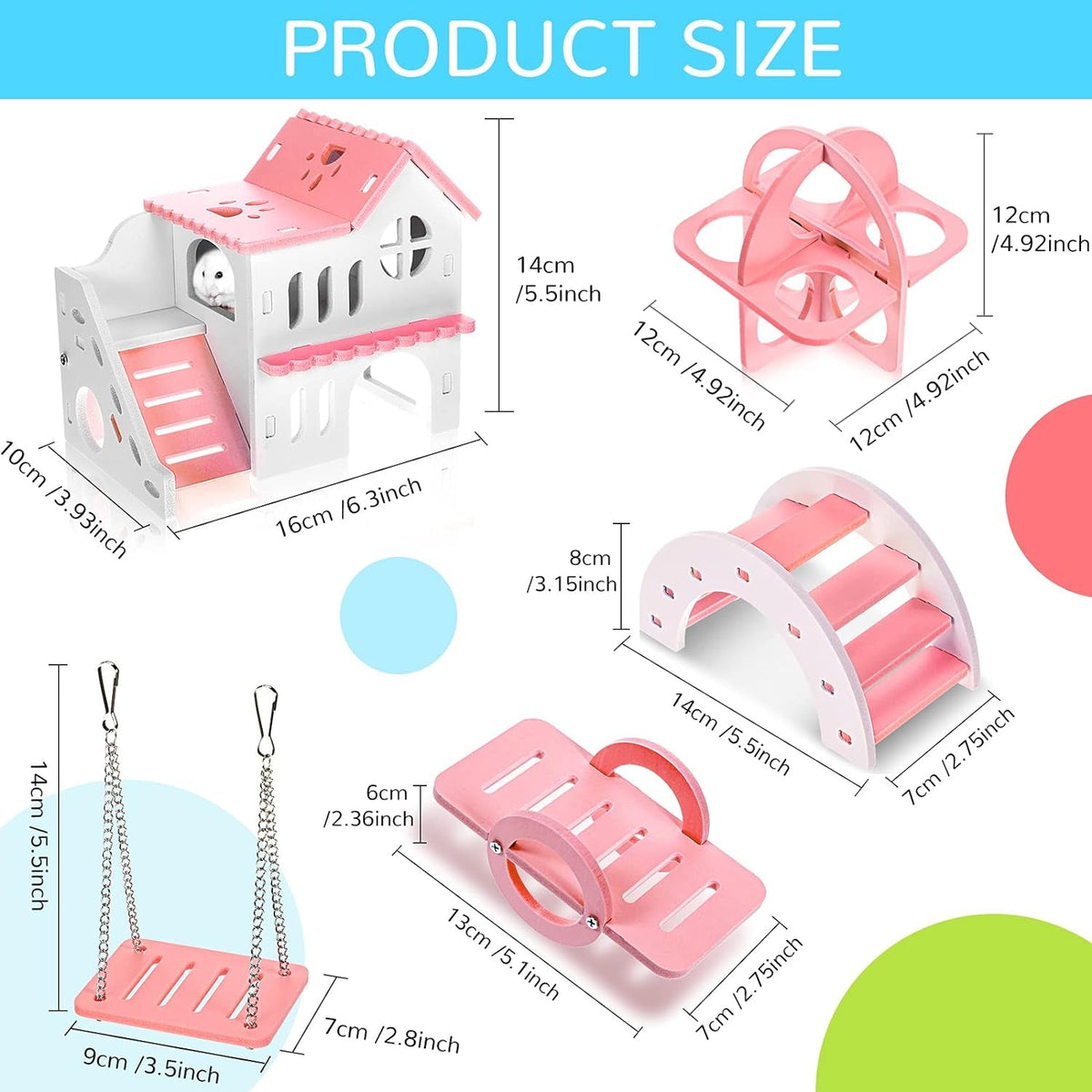 5 Pieces Hamster Toys