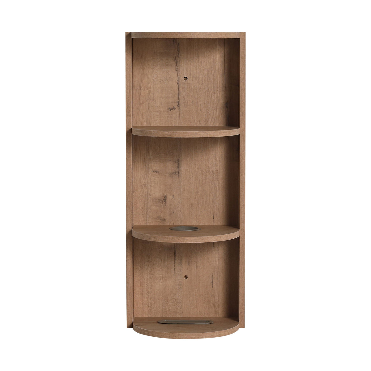 Bathroom Wall Mounted Storage Rack with Floating Design - Light Brown or White