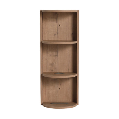 Bathroom Wall Mounted Storage Rack with Floating Design - Light Brown or White