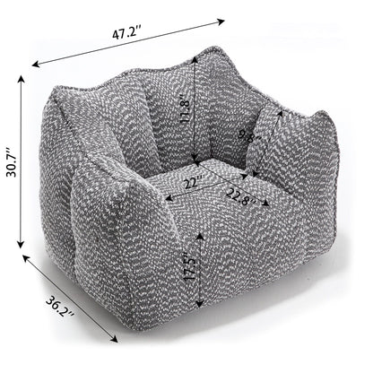 Chenille Arm Chair with Highly Resilient Foam - Multiple Colors