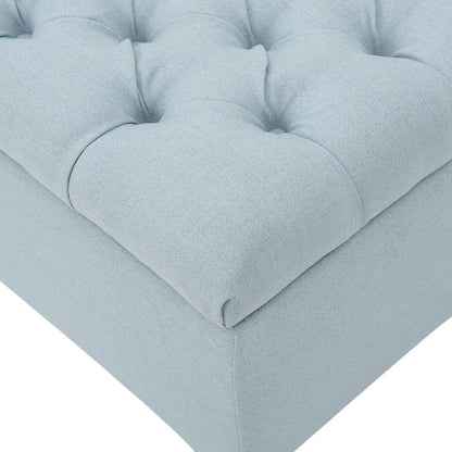 Glouster Contemporary Storage Ottoman with Button Tufted Design - Fabric