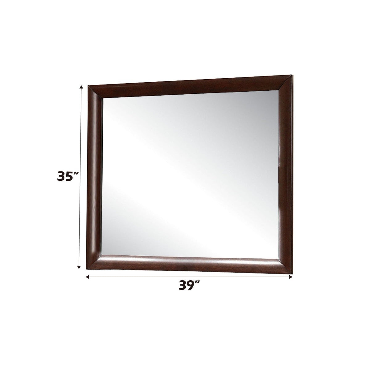 Contemporary Design Mirror with Modern Frame - Black, White, Dark Brown, Dark Gray