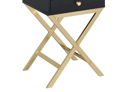 Coleen Elegant Design Accent Table with Drawer - Black, Pink or White