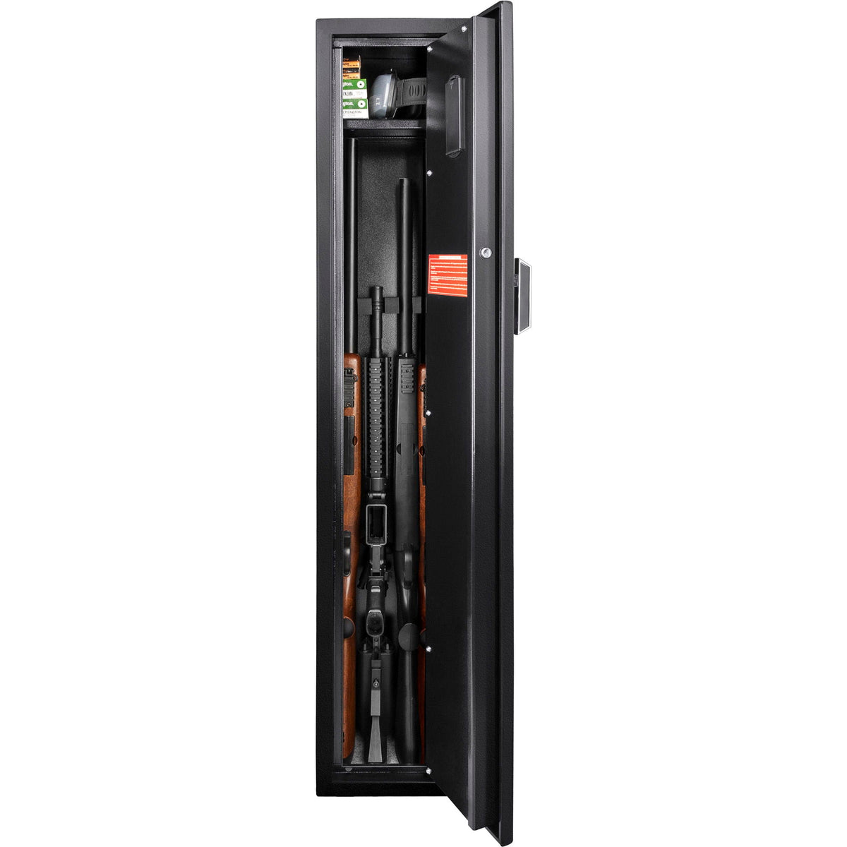 Biometric Keypad Rifle Safe with Electronic & Biometric Access - Black