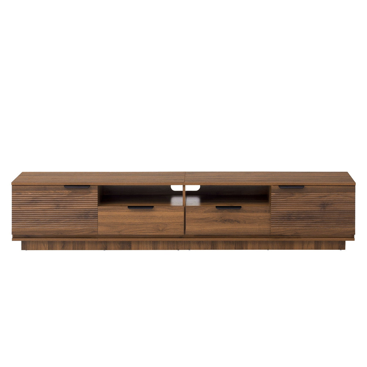 TV Stand Entertainment Center with Deep Drawers and Cable Management - Dark Brown or Light Brown