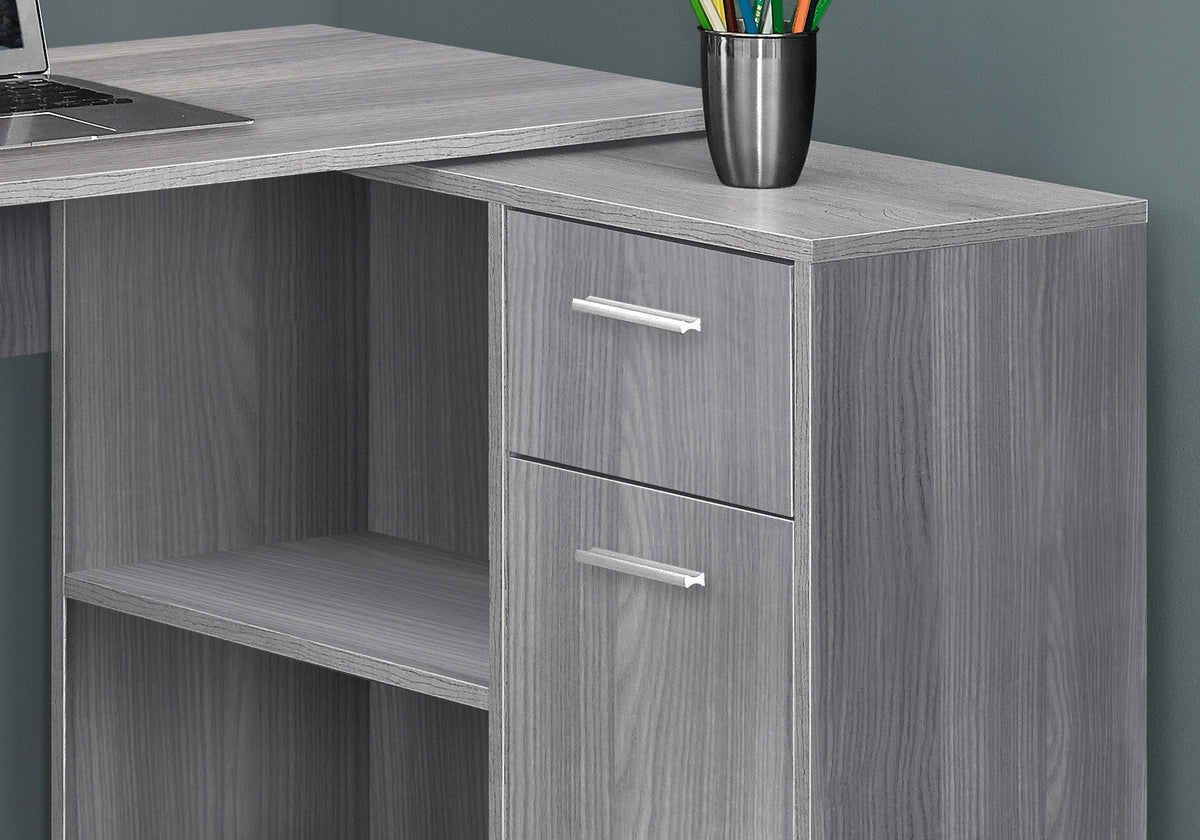 L-Shaped Computer Desk with Storage Drawers - Multiple Colors