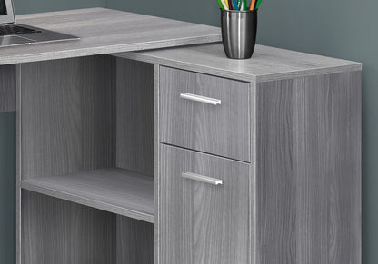L-Shaped Computer Desk with Storage Drawers - Multiple Colors