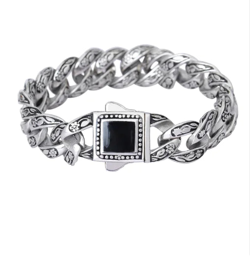 Vintage Rose Pattern Bracelet
