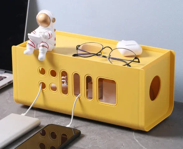 Plastic Plug-in Wire Storage Box, Power Strip, Wire Box, Hub Box, Socket, Charger Storage And Sorting Box