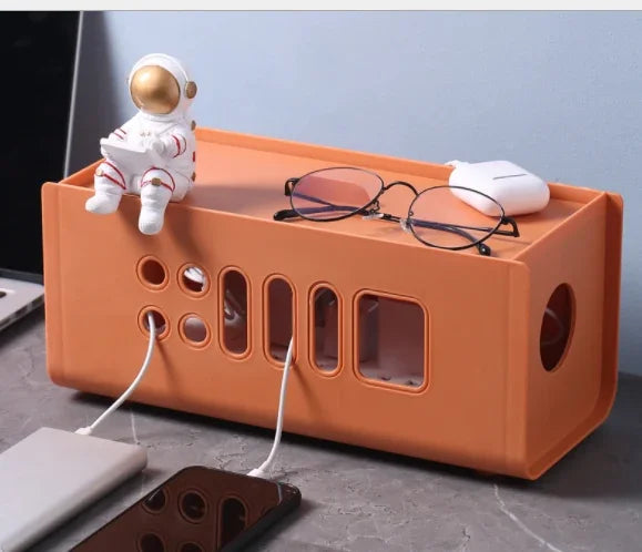 Plastic Plug-in Wire Storage Box, Power Strip, Wire Box, Hub Box, Socket, Charger Storage And Sorting Box