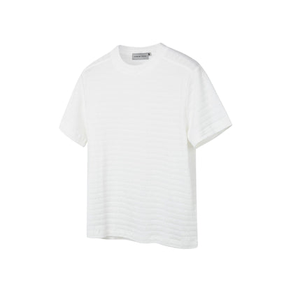 Men's Summer Luxury Texture Blended Basic Solid Color Crew Neck Short Sleeve T-Shirt