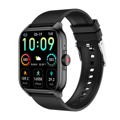 New QX15 smart watch Bluetooth call HD screen rotating button heart rate blood oxygen waterproof sports