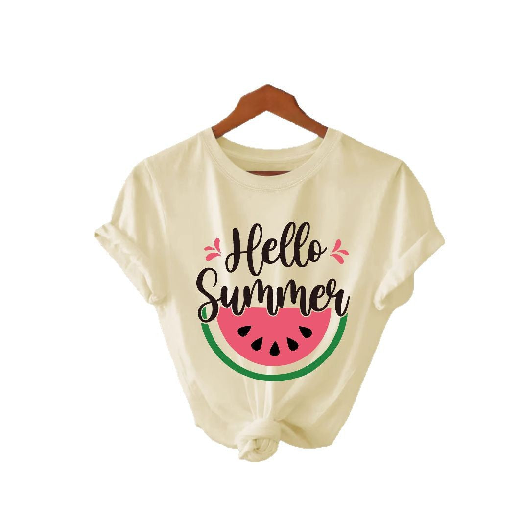 Hello Summer watermelon short sleeved shirt