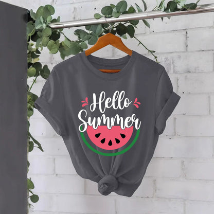 Hello Summer watermelon short sleeved shirt