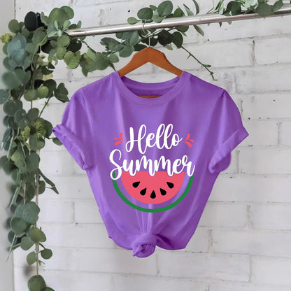 Hello Summer watermelon short sleeved shirt