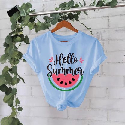 Hello Summer watermelon short sleeved shirt