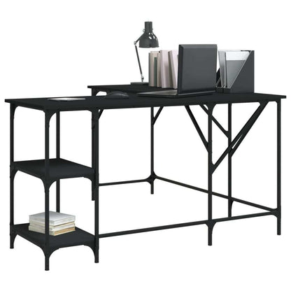 Desk Black 54.7"x54.7"x29.5" Engineered Wood