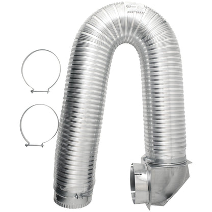 Builder's Best 112423 4" x 8ft UL Transition-Duct Single-Elbow Kit