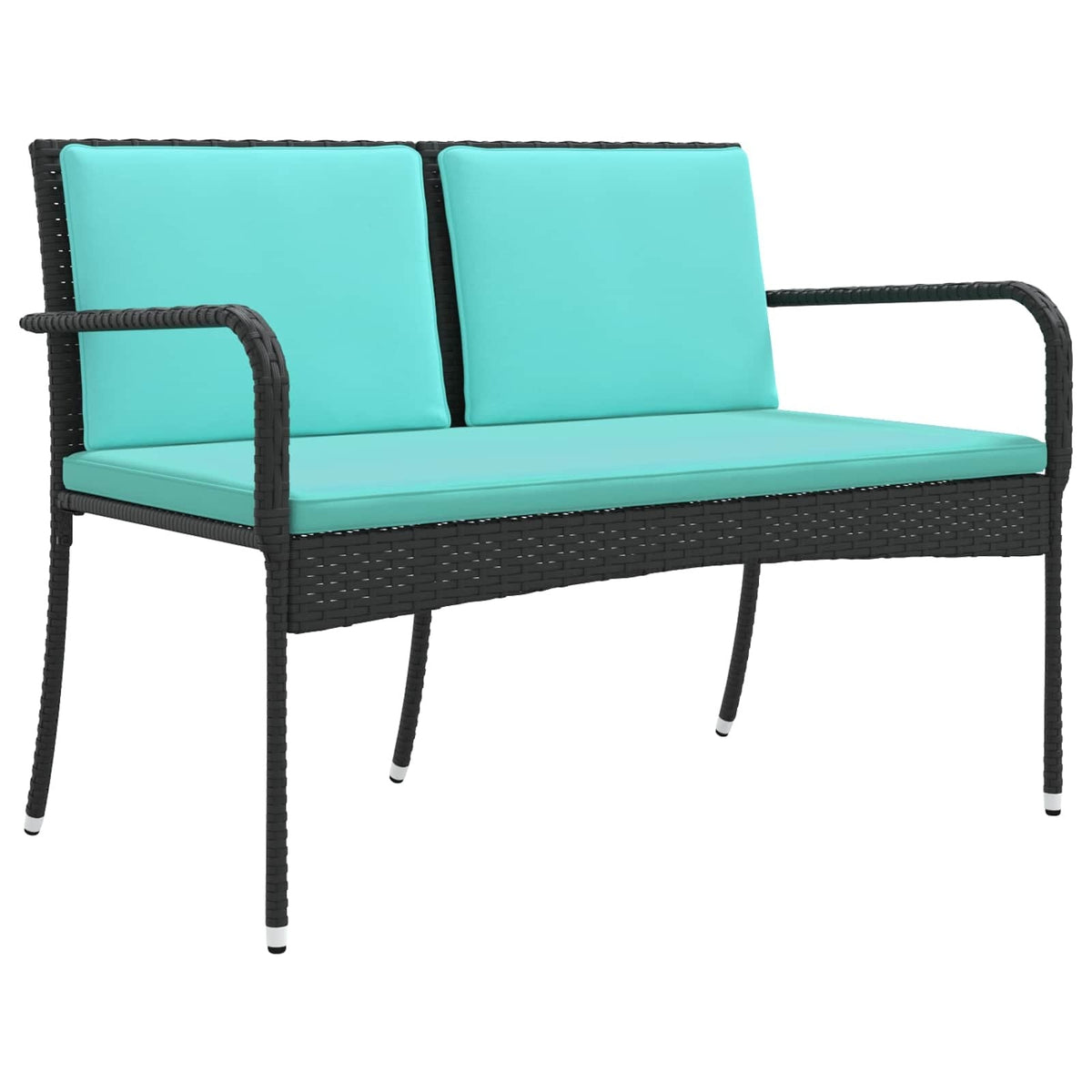 Garden set Black Poly Rattan
