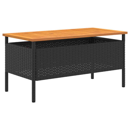 Garden set Black Poly Rattan