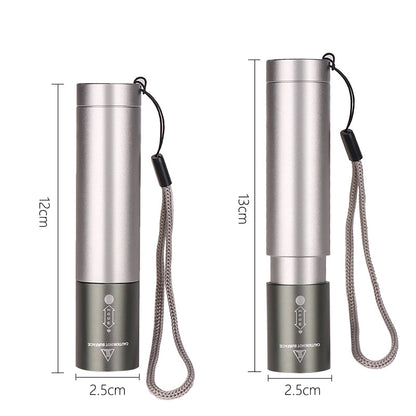 3 Modes Adjustable LED T6 USB Rechargeable Flashlight for Outdoor black_Model 1463-T6