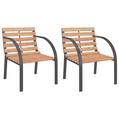 Patio Chairs 2 pcs Wood