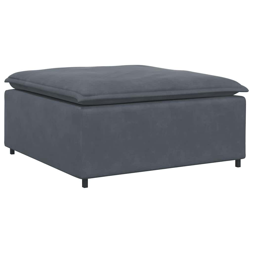 Modular Sofa Footstool Module Dark Gray 39.4"x39.4"x18.9