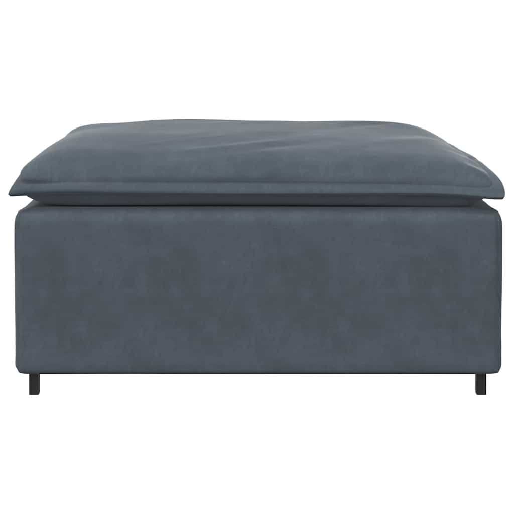 Modular Sofa Footstool Module Dark Gray 39.4"x39.4"x18.9