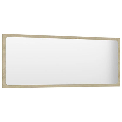 Bathroom Mirror Sonoma Oak 39.4"x0.6"x14.6" Engineered Wood