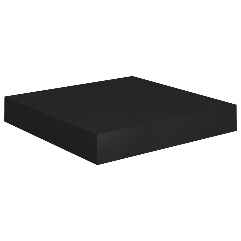 Floating Wall Shelf Black 9.1"x9.3"x1.5" MDF
