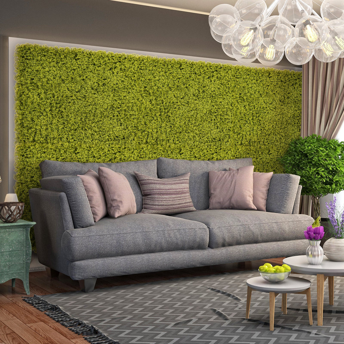 12 Pieces 20 x 20 inches Artificial Grass Wall Panels for Garden Yard Balcony