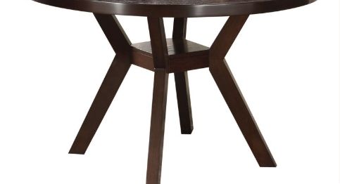 Drake Round Dining Table with Minimalist Design - Espresso