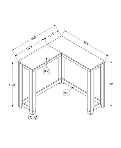 Corner Accent Console Table with Two Tiers - Cherry