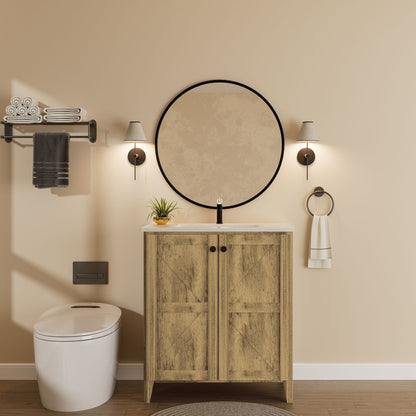 Folding Floor Cabinet With Ceramic Sink